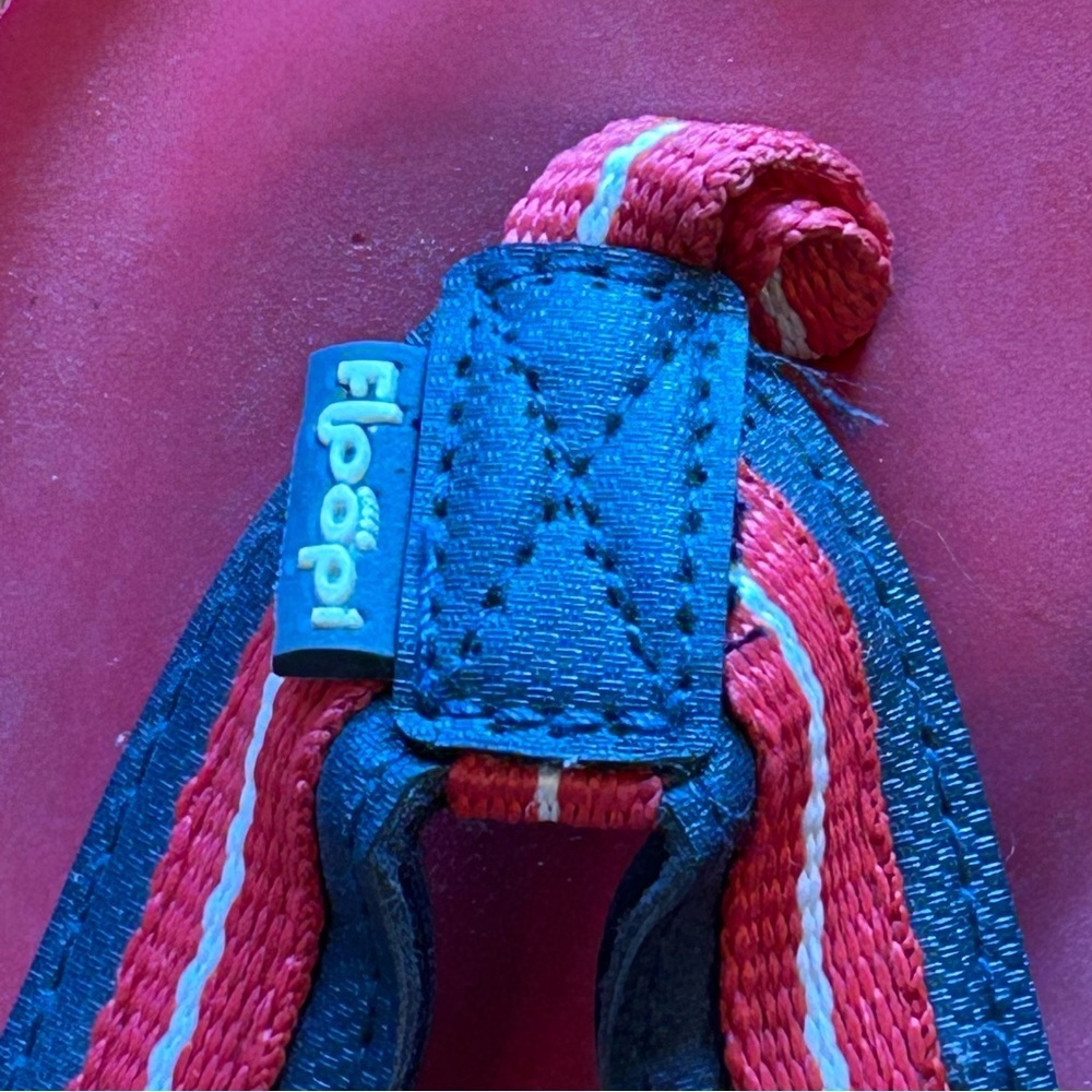 Floppi Women's Red White Blue Flip Flop Sandals Size 10 1/2 -see measurements - Picture 3 of 7